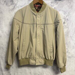 Vintage Field & Stream Jacket Mens Medium Brown Full Zip Plaid Lined Outdoor